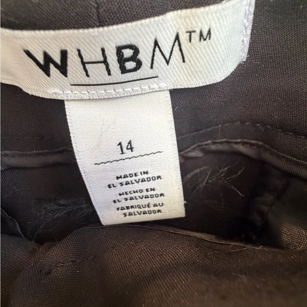 14 WHBM White House Black Market Stretch Capri dropped pedal pusher pants black